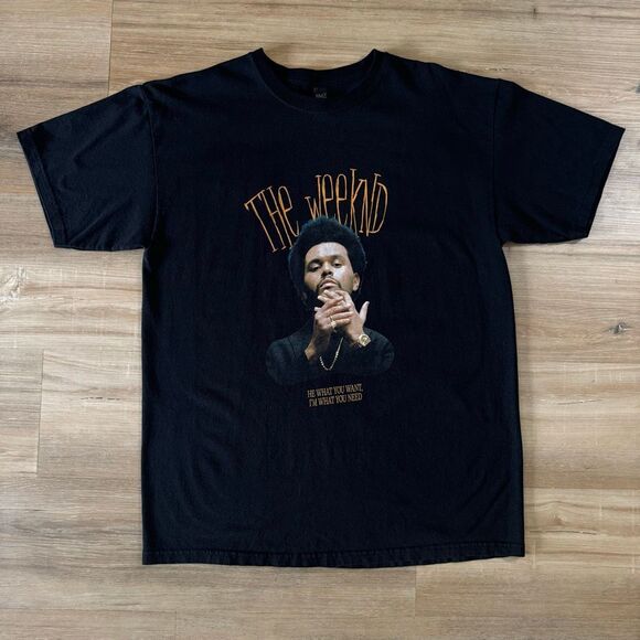 The Weeknd He’s What You Want I’m What You Need Black Shirt Size Large R&B Rap - Picture 1 of 4